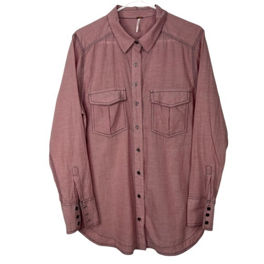 Free People Women Casual Shirt Buttons Down Sz M